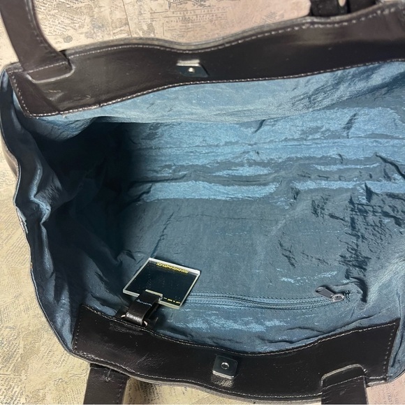 Mandarina Duck Black Leather Tote/Shoulder bag - Picture 8 of 16